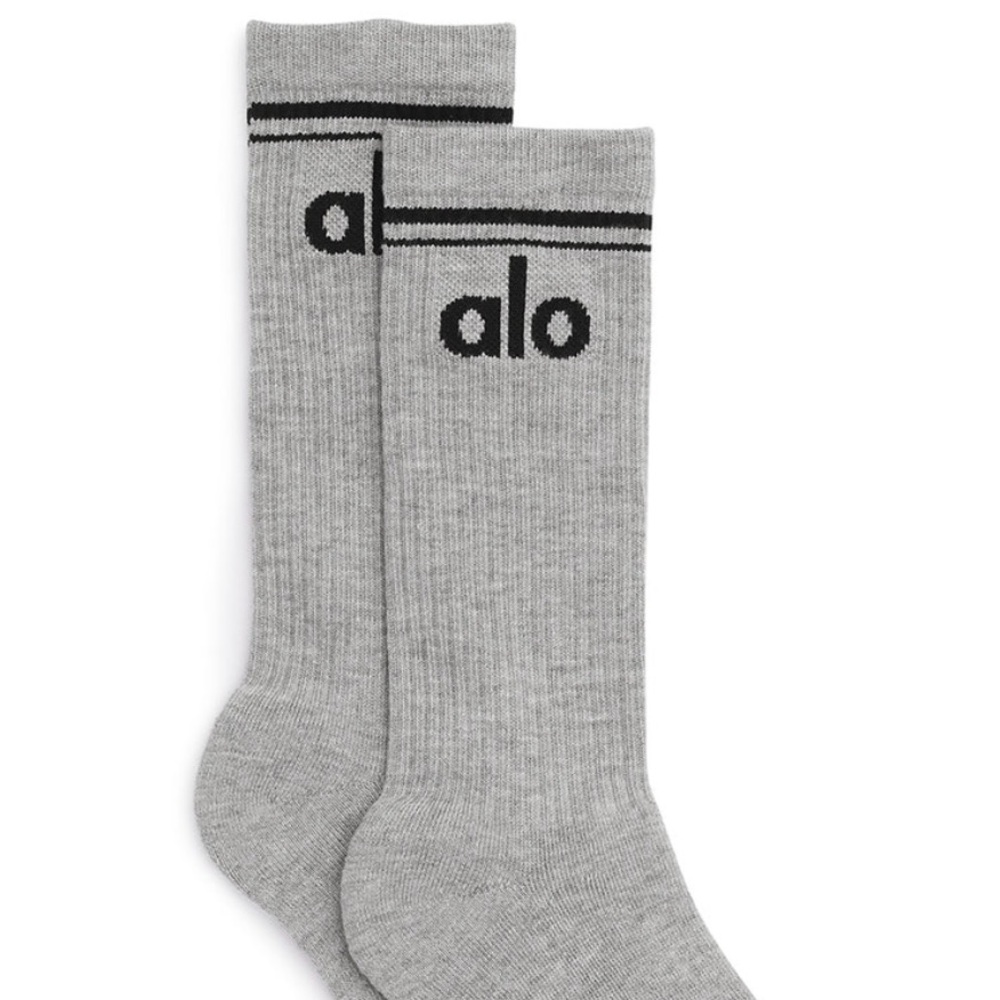 ALO Unisex Throwback Sock - Athletic
Heather Grey/Black